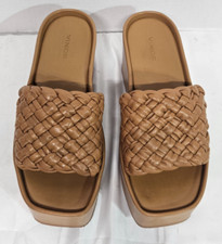 Vince Leather Slide Sandals for Women for sale