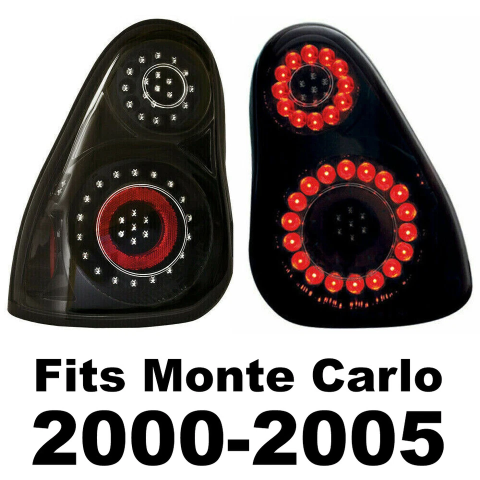 Nuevo juego de luces traseras LED negras para 00-05 Chevrolet Monte Carlo GM2800180 GM2801180 Foto 2 de 4