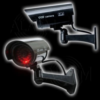 GRUNDIG Kabellose CCTV Überwachungs Kamera Attrappe rotes LED Blink Licht Video Wireless