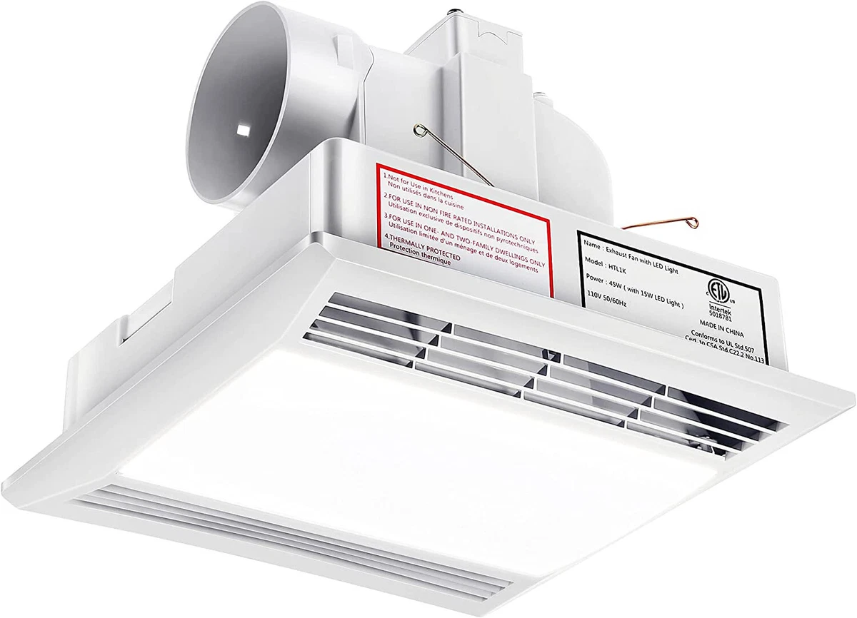 Fiada Bathroom Exhaust Fan Ultra Quiet 1.0 Sones Bathroom Ceiling Vent Fan  NEW | eBay