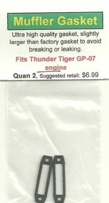 Thunder Tiger Pro-12 /& Pro-15 Muffler Gasket 2 Pack NIP