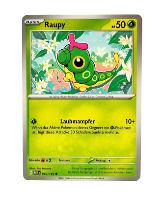 Pokemon Karte: Raupy 010/165 Pokemon 151 MEW Deutsch NM
