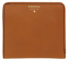 NEW-FOSSIL SYDNEY CAMEL BROWN LEATHER +CLEAR ID POCKET MEN'S WALLET