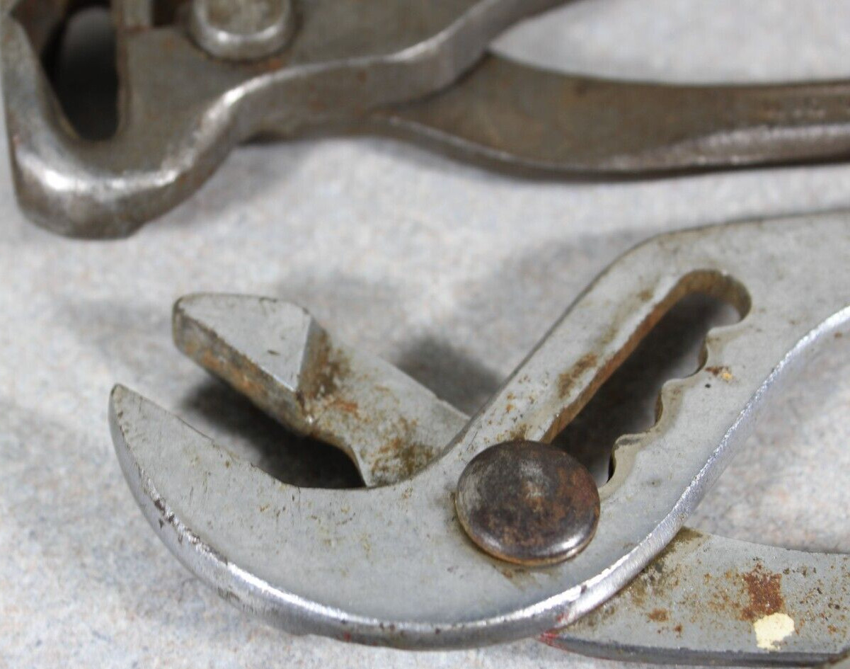 Lot of (10) Diamond Calk Horseshoe Company Pliers, Nippers, Slip Joint, Fencing