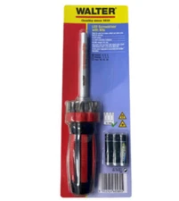 Walter LED Screwdriver - 9 Piece Bits & Holder And Telescopic Magnetic Pick Up