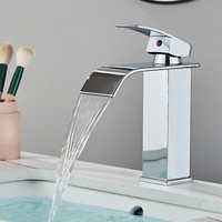Wasserhahn Bad Wasserfall Waschtischarmatur Einhandmischer Armatur Waschbecken