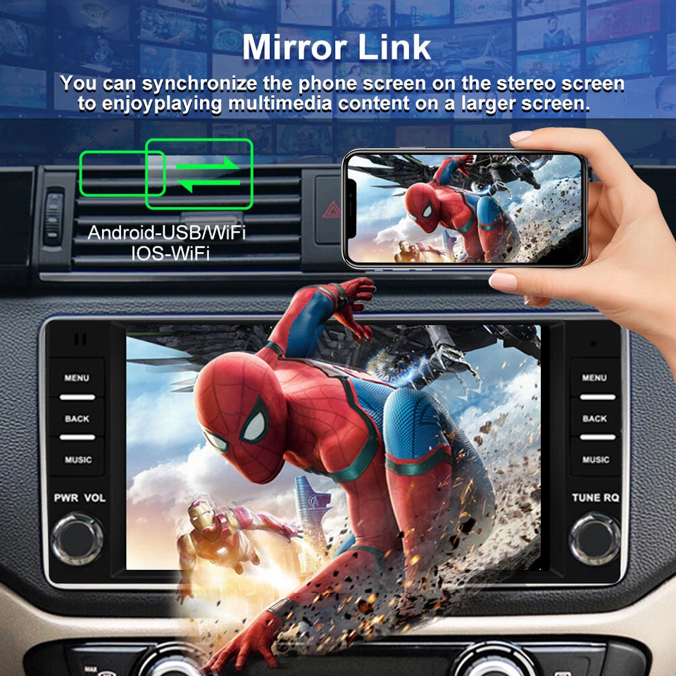 Carplay 4-64G Android For Jeep Compass Patriot 2010-16 MK Car Stereo Radio GPS - Image 3 of 4