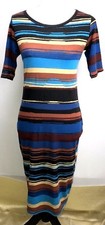 LuLaRoe Striped Shirt Dress Size XS 3/4 Sleeves 