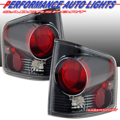 Black Euro Tail Lights For Chevy S-10 & GMC Sonoma 1994-2004 - Complete Pair Set Black Tail Lights - Foto 4