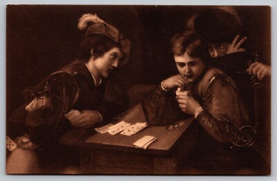 Postcard: Falschspieler ''Michelangelo'' (V de Boulogne) P Heine, Divided Unposted