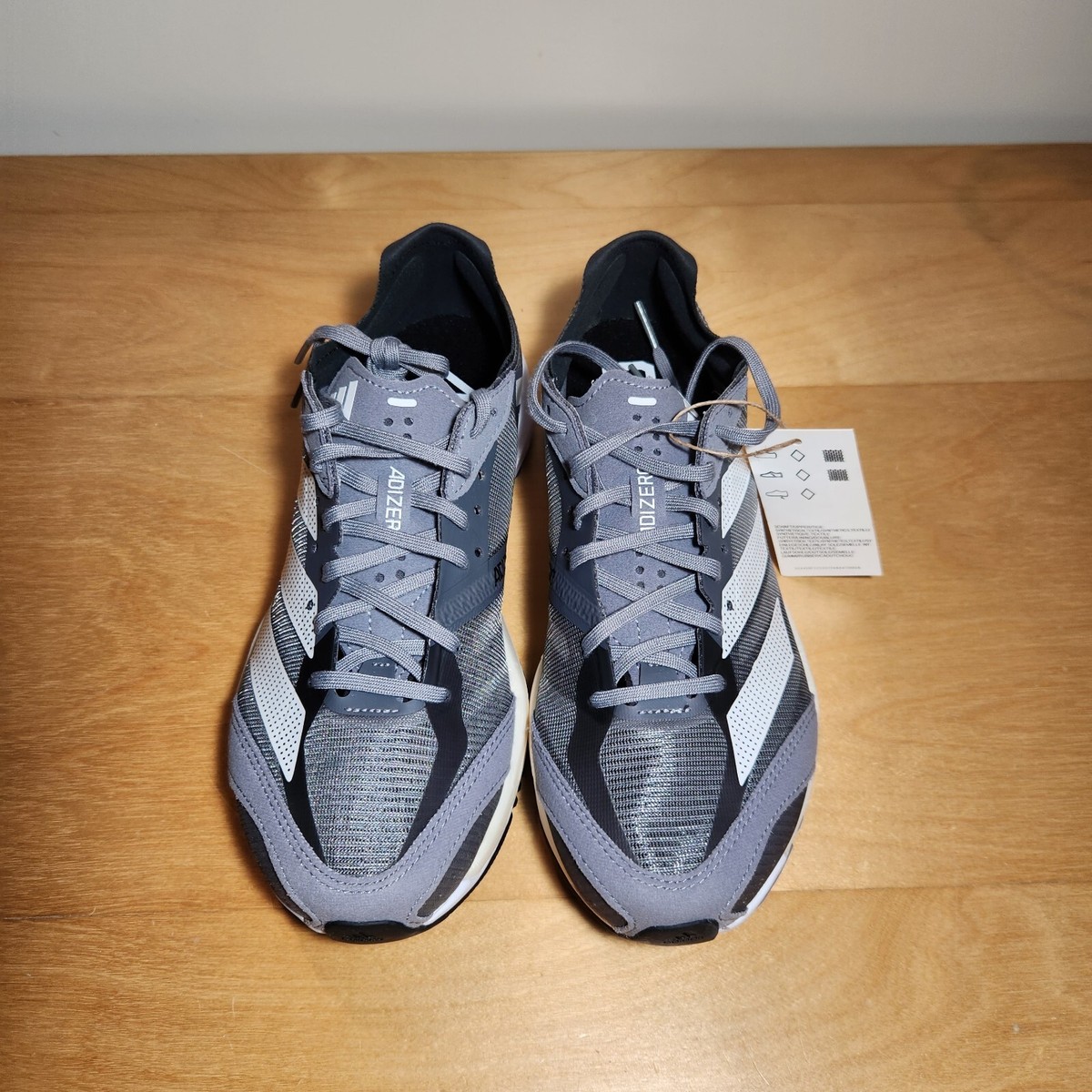 Women Sz 7 - Adidas Adizero Adios 7 Sneakers Metalic/Grey