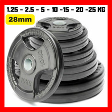 Disco dischi 28 mm peso pesi in ghisa GOMMATI per palestra  1 2 5 10 15 20 25 kg