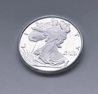 1/10oz .999 Fine Silver Walking Liberty Round
