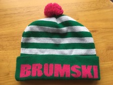 BRUMSKI and BOARD CLUB Czapka narciarska Bobble Czapka zielona biało-czerwona NOWA