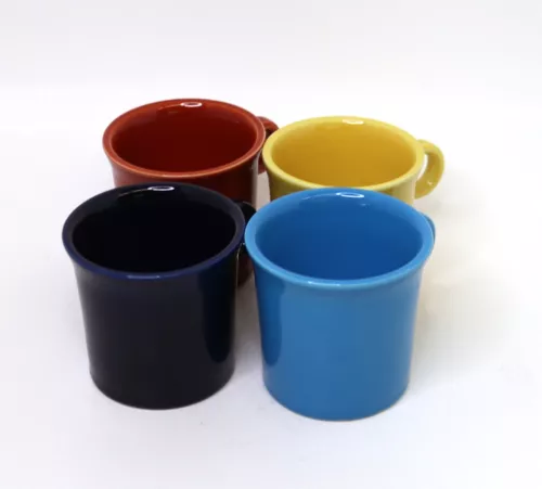 Vintage Fiesta Fiestaware Ring Coffee Cups Mugs Homer Laughlin HLC Set of 4
