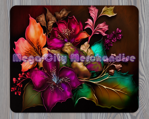 Stained Glass  Airbrush Flower Mouse Pads (5 unique styles) - Picture 7 of 7