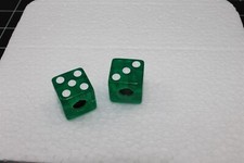 LARGE SIZE 18MM GREEN/CLEAR Dice Valve Caps Old School BMX SCHRADER VALVE NEW