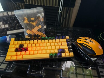 Bumblebee Custom Yellow  Gaming Wired Keyboard & Tri-Mode Gaming Wireless Mouse