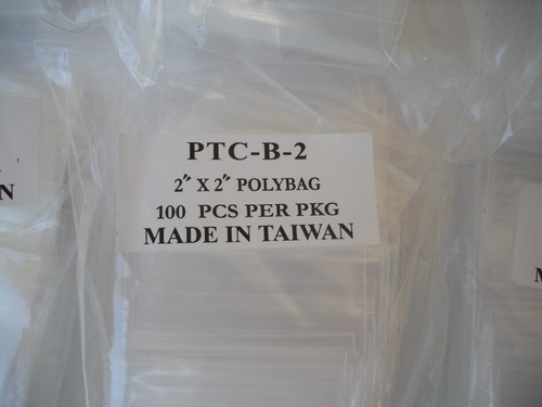 Lot of 9 PTC-B-2, 2" x 2" 2x2 Zipper Plastic Bags, 100 Pieces, Clear,Reclosable - Picture 2 of 8
