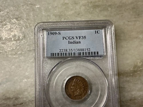 1909-S Indian Head Penny VF35