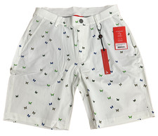 Redvanly Printed Hanover Short 8"  Color Bright White-Fullerton  Size Small 