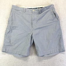 Polo Ralph Lauren Shorts Mens 38 Blue Seersucker Striped Preppy Casual Chino
