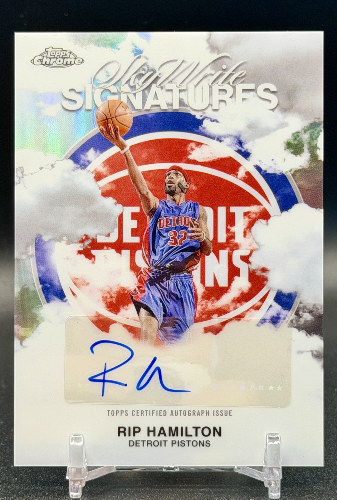 2025-26 Topps Chrome - Rip Hamilton Sky-Write Signatures #SWS-RIP Refractor Auto