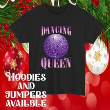 Dancing Queen Disco Ball T-Shirt Retro Dance Party Tee Fun Groovy Gift Top