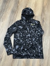 Nike Therma-FIT Hoodie Med Black Gray Camo Pullover Hooded Sweatshirt Read