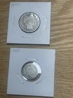 1899 Silver Barber Quarter And 1903 Silver Barber Dime