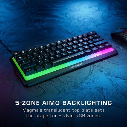 Roccat Magma Mini - 60% RGB Gaming Keyboard with 5 Programmable Lighting Zones, - Picture 9 of 10