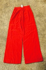 MaxMara Studio Red Wide-Leg Palazzo Pants Women's Size 4 Stunning Flow