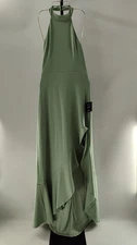 Lulus Majestic Sage Green Ruffled Halter Maxi Dress Medium