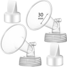 Momstouch 30mm Flange and Duckbill Flange, Clear White Valve