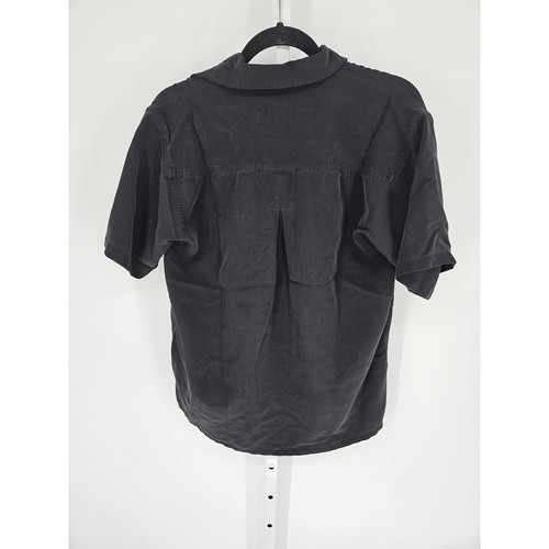 Bruno Men's Short Sleeve Black Button Down Blended Fiber Black Shirt Size M - Picture 4 of 4