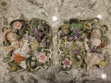 Pair Of Vintage Capatimonte Porcelain Bisque ...