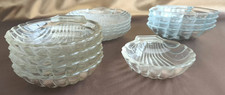 Lot de 13 plats à coquilles Saint Jacques en verre tailles différentes