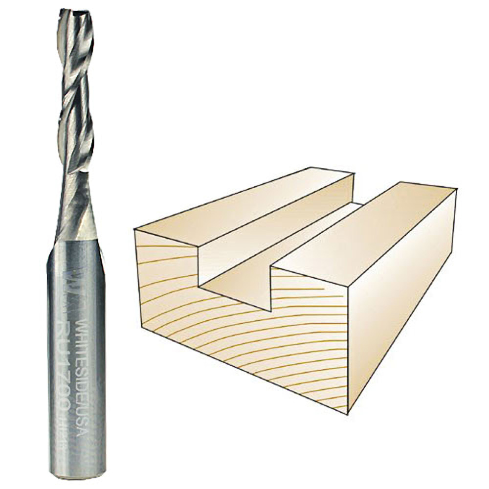 Whiteside Spiral Upcut Bit, 1/4 in. SH x 5/32 in. CD x 5/8 in. CL RU1700