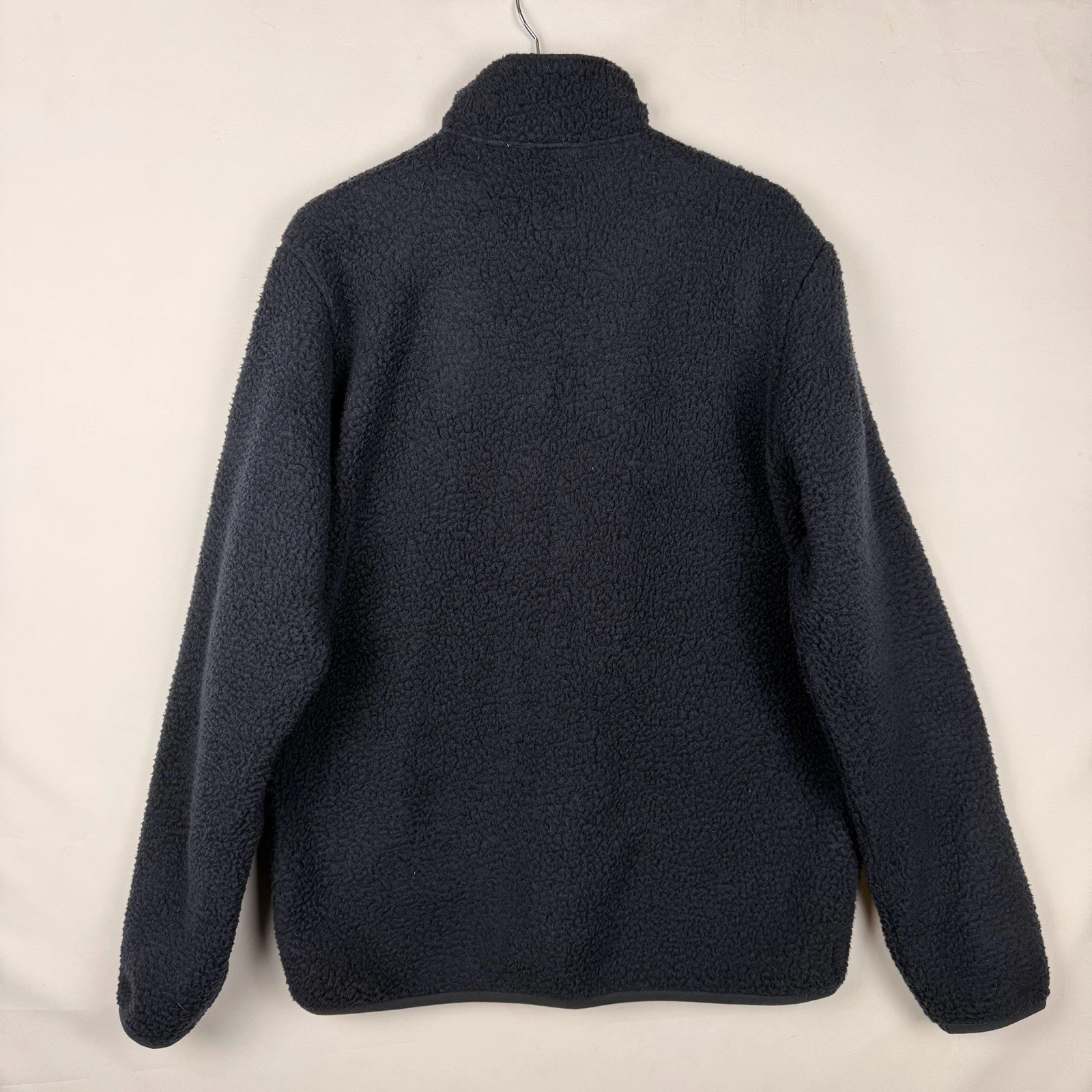 Vuori Idyllwild Sherpa Jacket Men's Size Large Navy Blue Full Zip Logo - product detail image 14