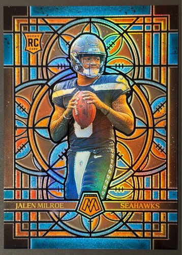 2025 NFL Panini Mosaic Stained Glass Oversized · Jalen Milroe 23 · RC