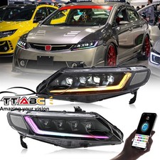 For Honda Civic Sedan 06-11 Rgb Led Headlights Front Lamp Sequential Turn Signal For Honda Civic Sedan 06-11 Rgb Led Headlights Front Lamp Sequential Turn Signal