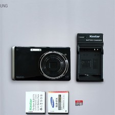 Samsung TL220 12.2MP Digital Camera Black 4.6x Zoom w/ Charger, Batteries