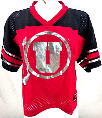 NEW Utah Utes Colosseum Athletics Red Mesh Football Jersey Shirt Women's M