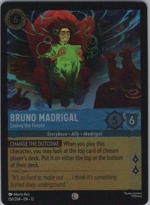 Cold Foil Bruno Madrigal - Seeing the Future Common Wilds Unknown 156/204 NM