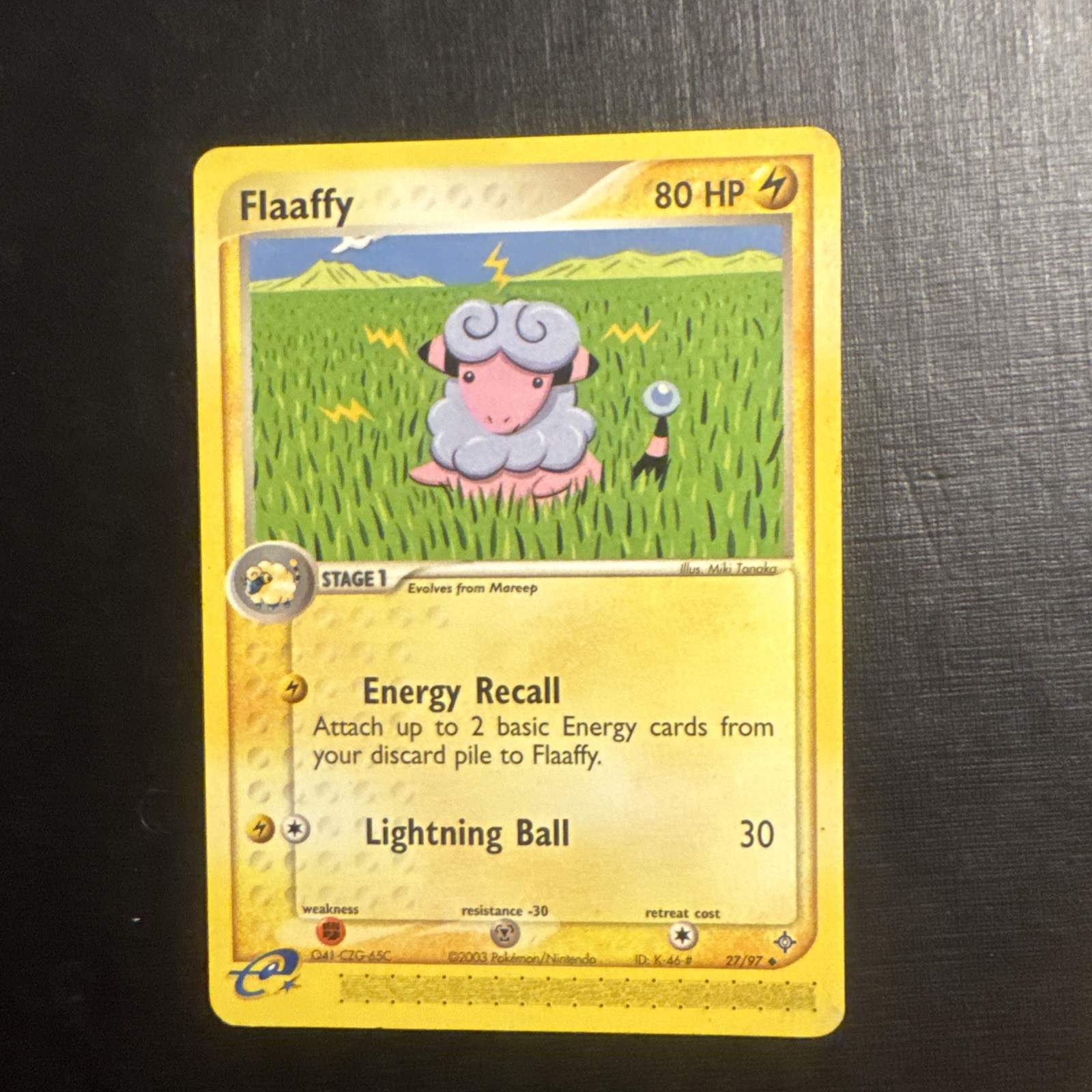 Pokemon Card - Dragon 27/97 - FLAAFFY (uncommon) - NM