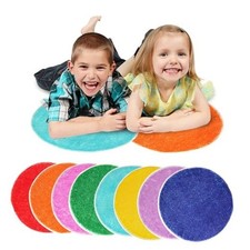 8 PCS Kids Carpet Circle Seats 16 Inch Classroom Circular Rugs Soft Non-Slip