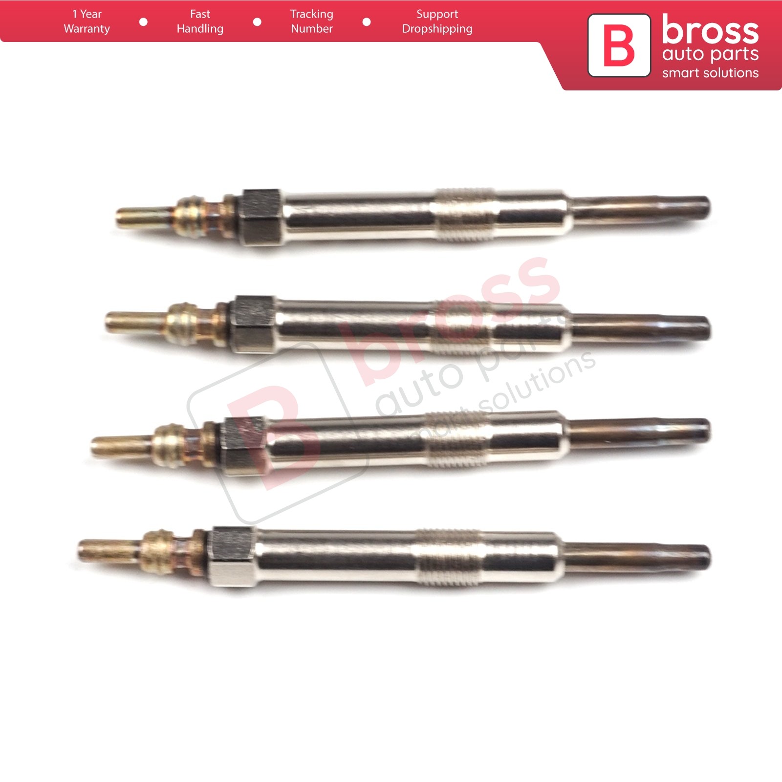 4 Piece Heater Glow Plugs GX103, 0100226436, 358G for Fiat Alfa Lancia Opel