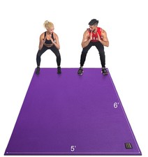 Large Exercise Mat 6'x4'/6'x5'/6'x6' 7mm , Thick Workout Mats for Home Gym Fl...