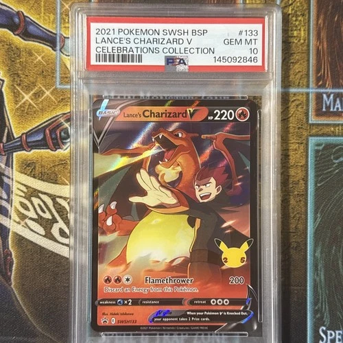 2021 Pokemon Celebrations Lance's Charizard V #133 PSA 10
