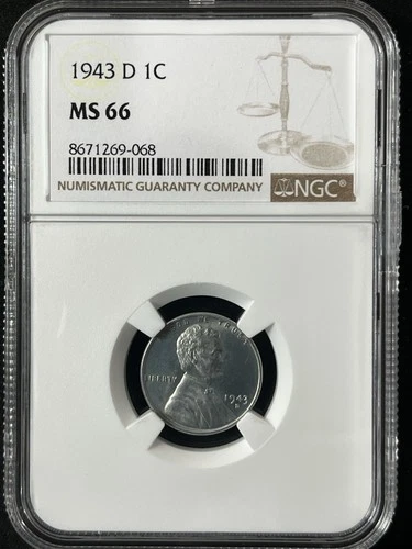 1943-D 1C  Lincoln Wheat One Cent NGC MS66    8671269-068